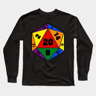 Dungeons & Dragons Colorful D20 Dice Long Sleeve T-Shirt